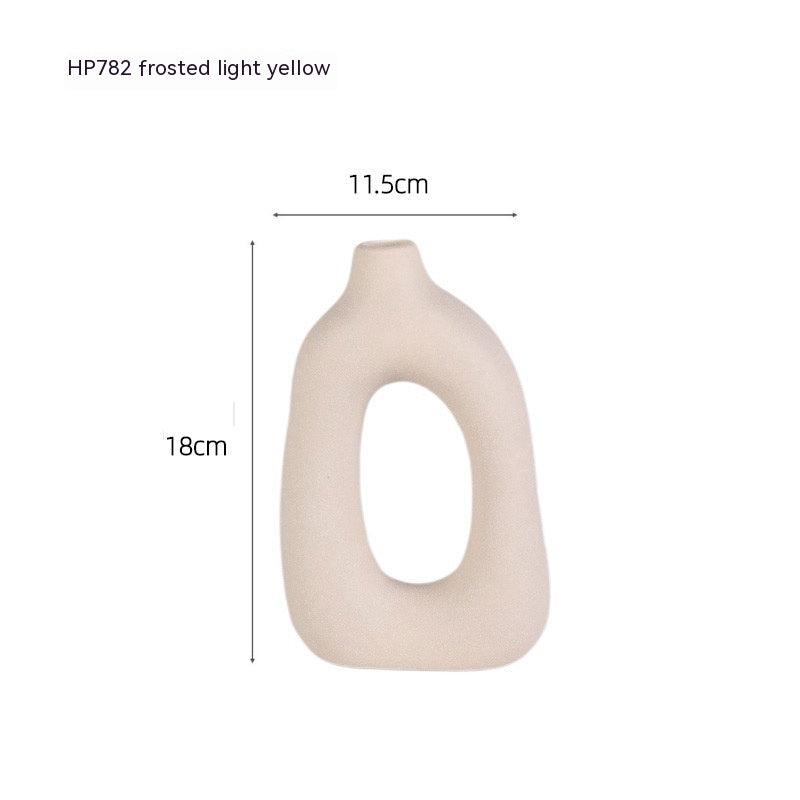 Frosted Vase Creative Living Room Ceramic Craft Furnishings Ornaments - Pacisia