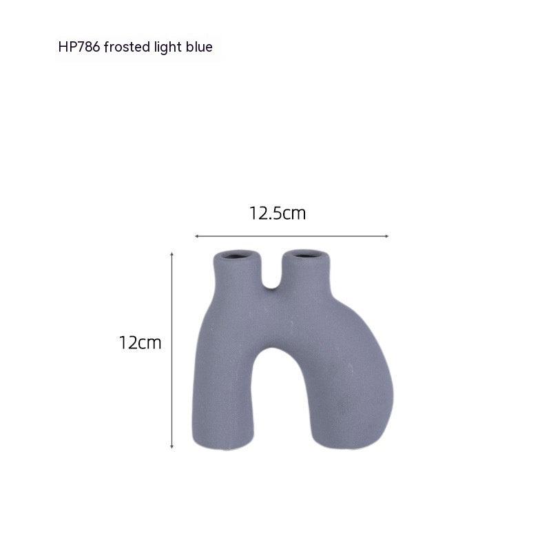 Frosted Vase Creative Living Room Ceramic Craft Furnishings Ornaments - Pacisia