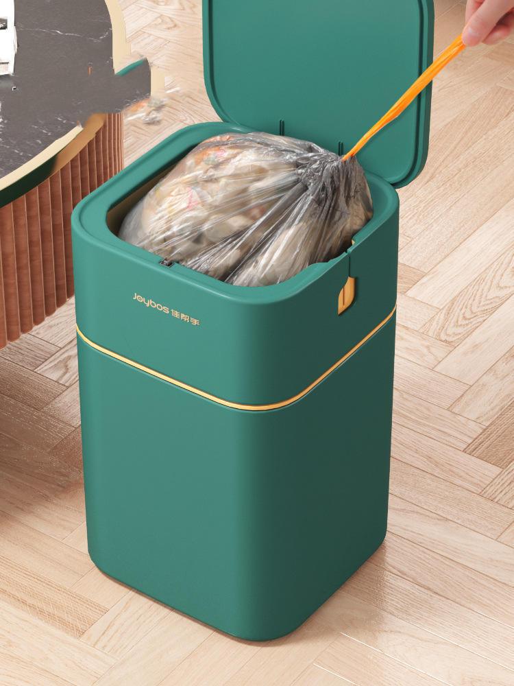 Garbage Bin Household Light Luxury With Lid Living Room Toilet Kitchen Automatic Packing Paper Basket - Pacisia