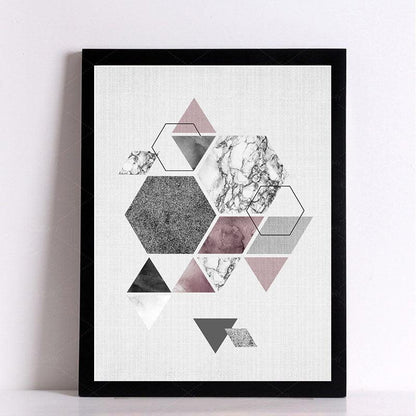 Geometric Canvas Wall Painting - Modern Abstract Art for Living Room Decor - Pacisia