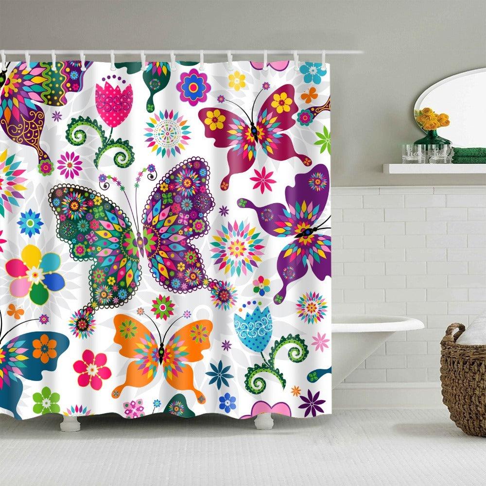 Geometric Digital Print Shower Curtain - Pacisia