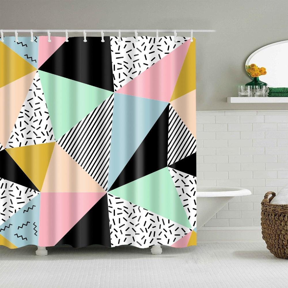 Geometric Digital Print Shower Curtain - Pacisia