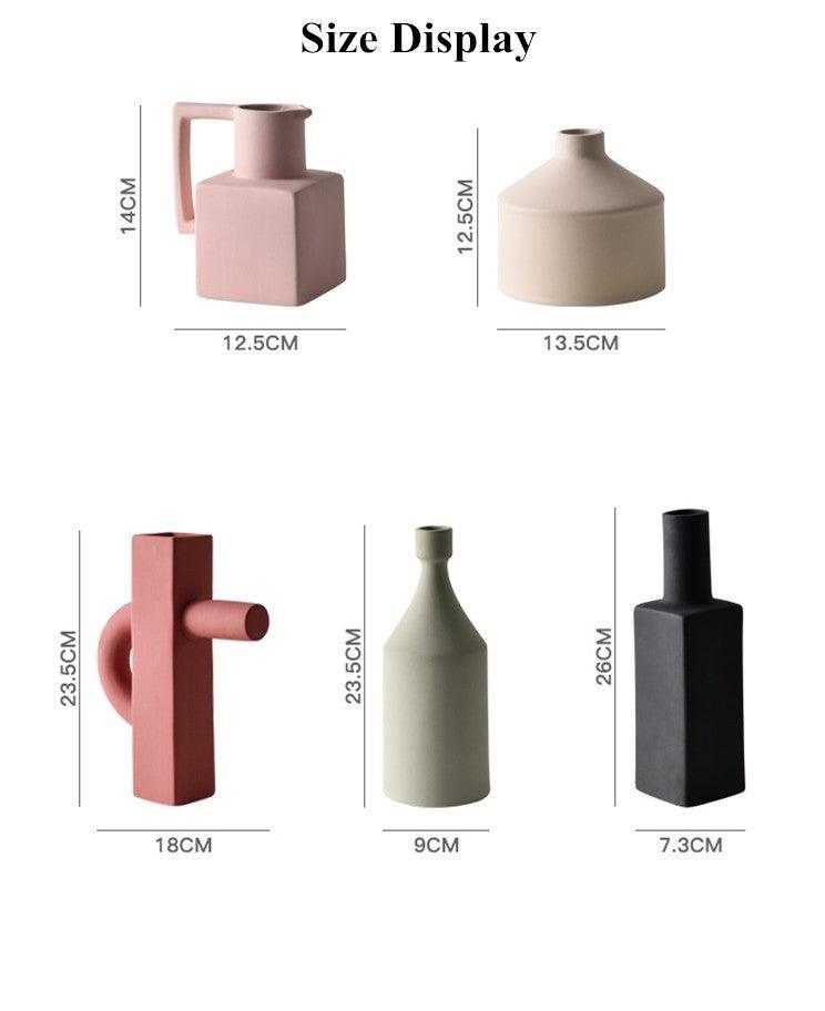 Geometric irregular Morandi vase - Pacisia