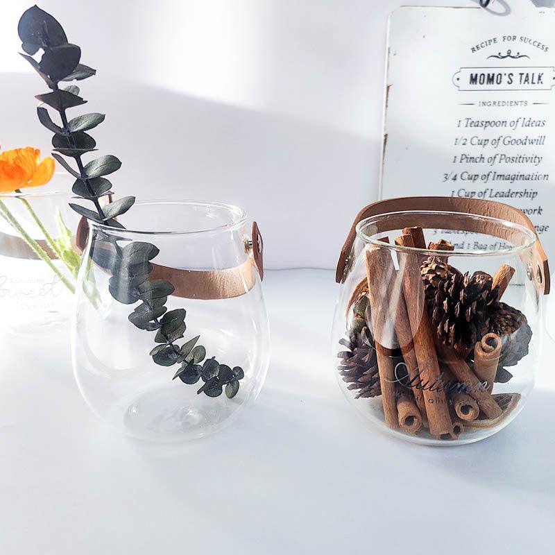 Glass Vase Flower Arrangement Dried Vase Fruit - Pacisia