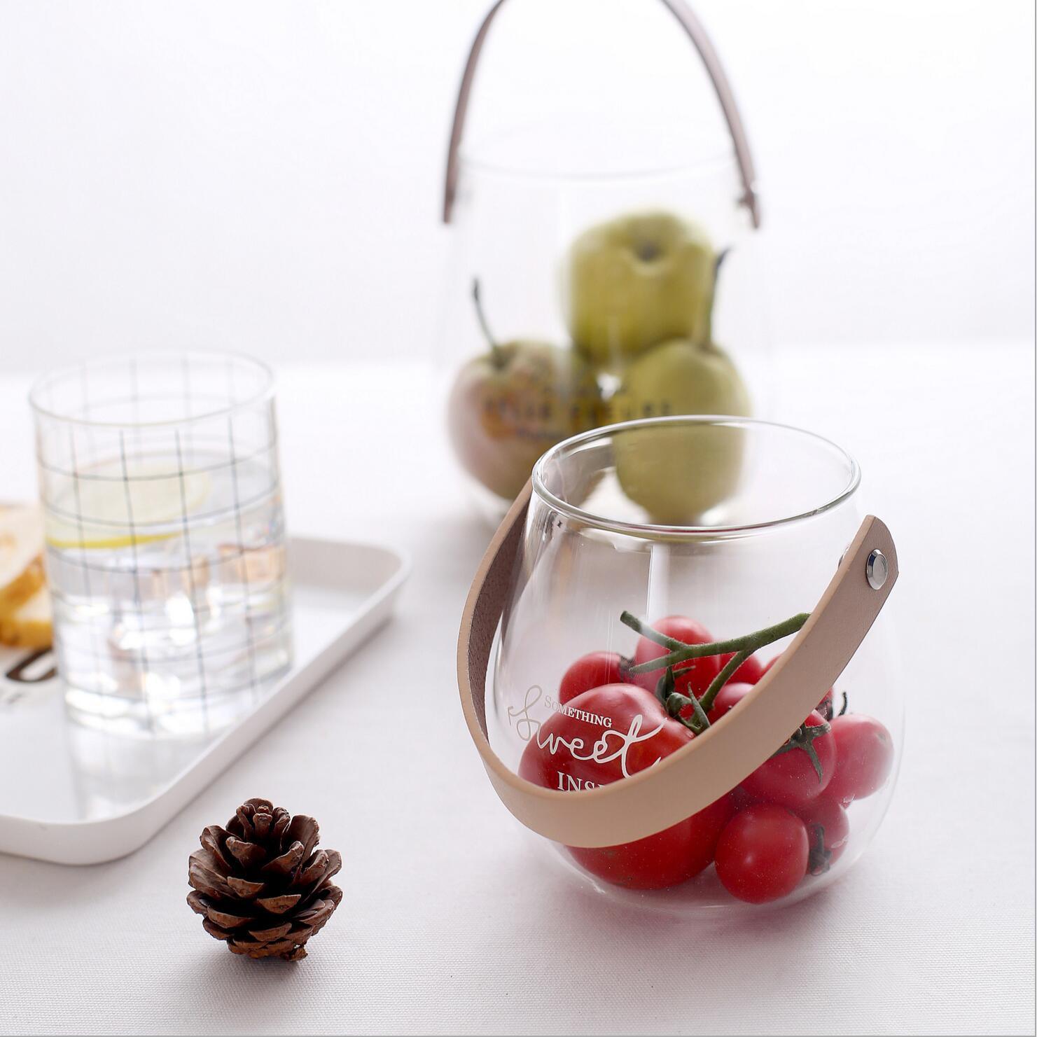 Glass Vase Flower Arrangement Dried Vase Fruit - Pacisia