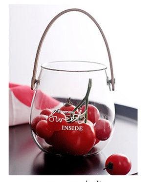 Glass Vase Flower Arrangement Dried Vase Fruit - Pacisia