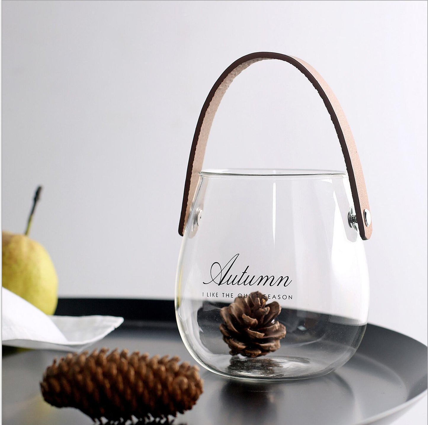 Glass Vase Flower Arrangement Dried Vase Fruit - Pacisia
