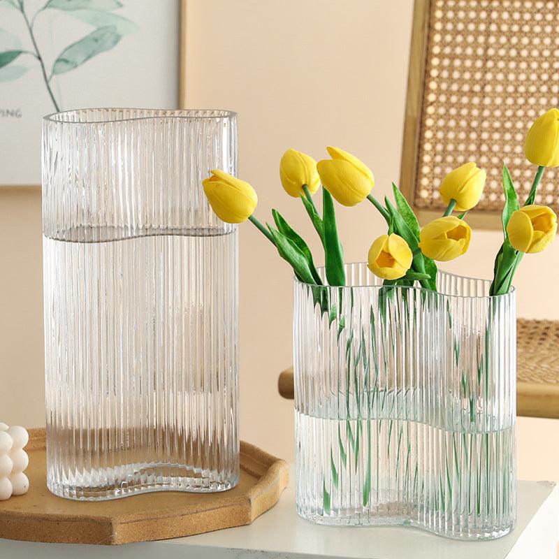 Glass Vase Flowers Hydroponic Transparent Living Room Desktop Decoration - Pacisia