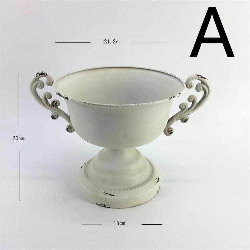Goblet Flower White Old Vase Flower Weng Retro Nostalgia - Pacisia