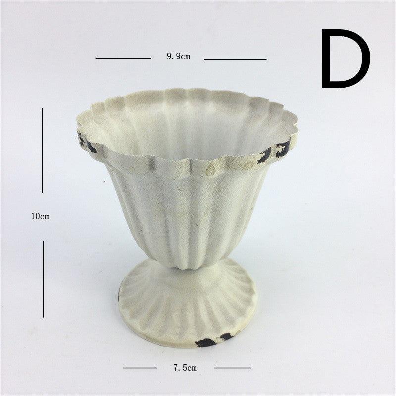 Goblet Flower White Old Vase Flower Weng Retro Nostalgia - Pacisia