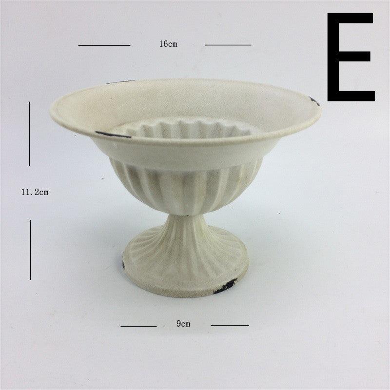 Goblet Flower White Old Vase Flower Weng Retro Nostalgia - Pacisia