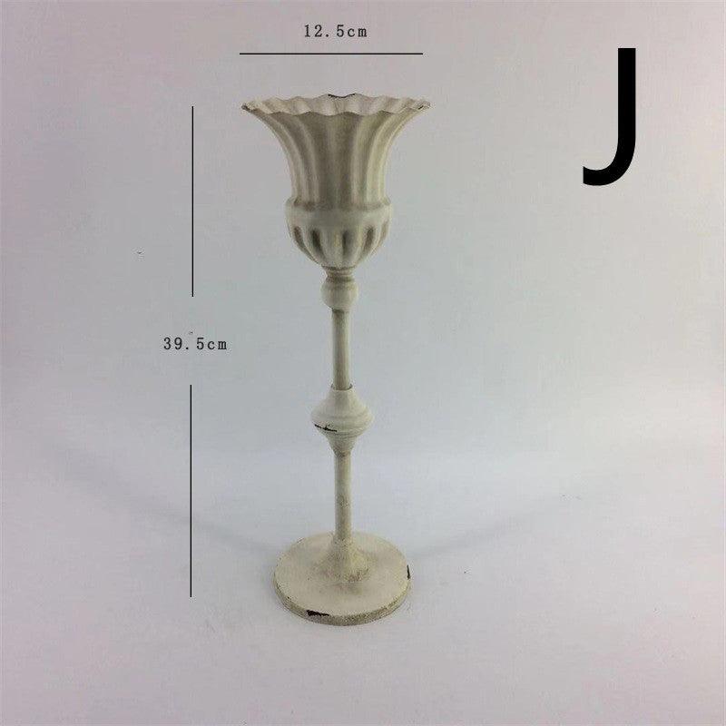 Goblet Flower White Old Vase Flower Weng Retro Nostalgia - Pacisia