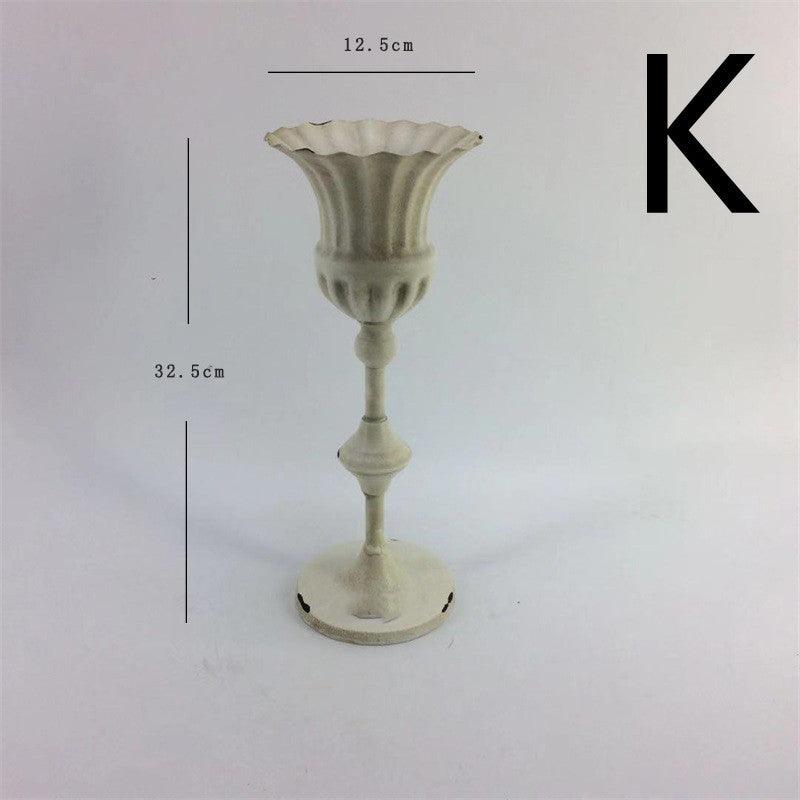 Goblet Flower White Old Vase Flower Weng Retro Nostalgia - Pacisia