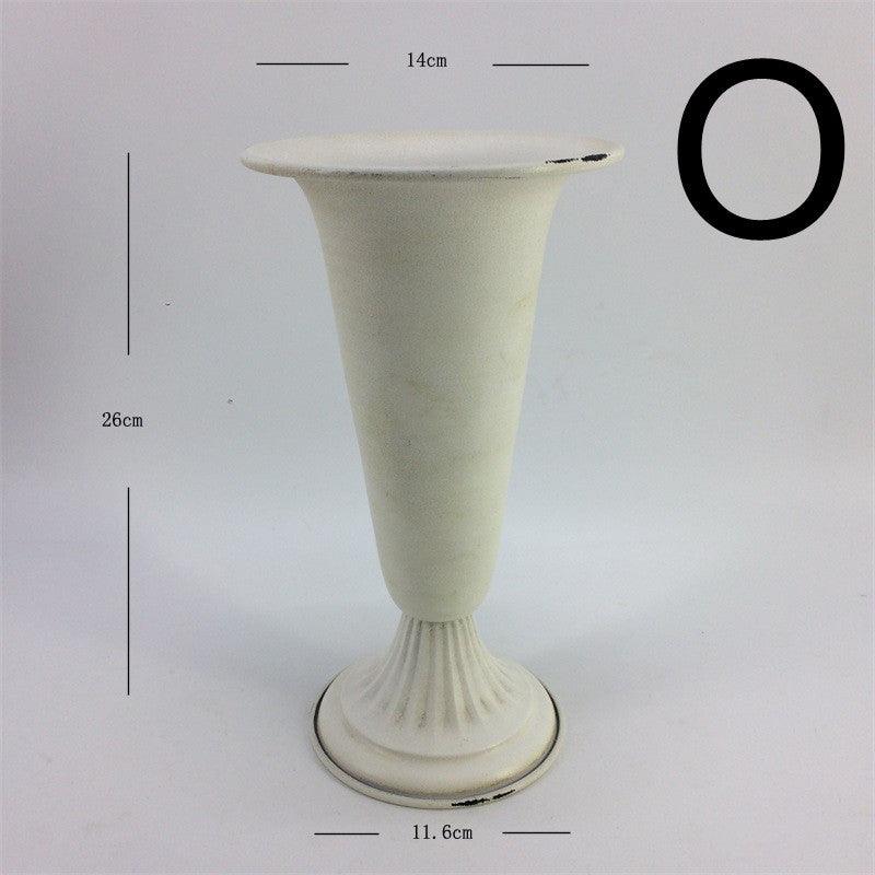 Goblet Flower White Old Vase Flower Weng Retro Nostalgia - Pacisia