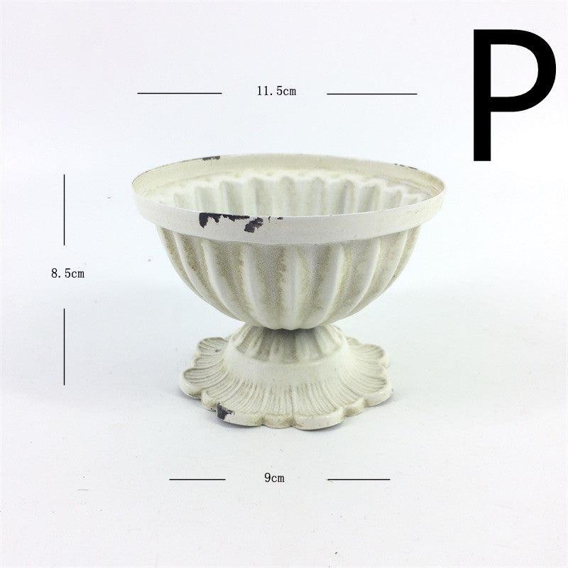 Goblet Flower White Old Vase Flower Weng Retro Nostalgia - Pacisia
