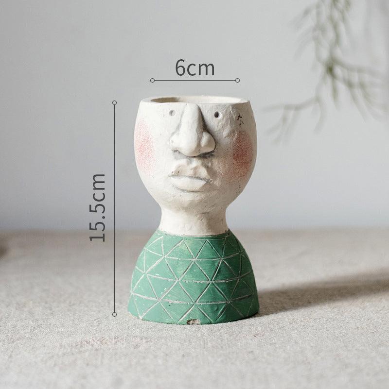 Greek Statue Pot Goddess Flower Pots Head Retro Venus Vase - Pacisia