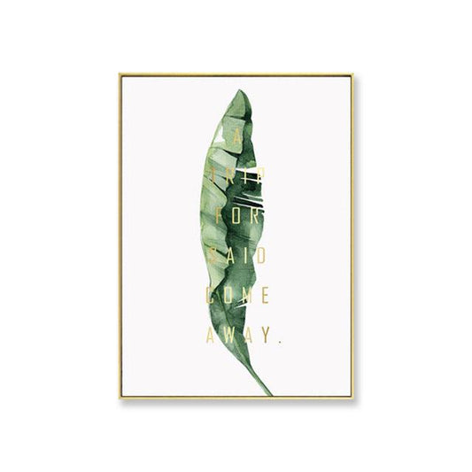 Green Plant Wall Art - Canvas Painting for Living Room Decor - Pacisia