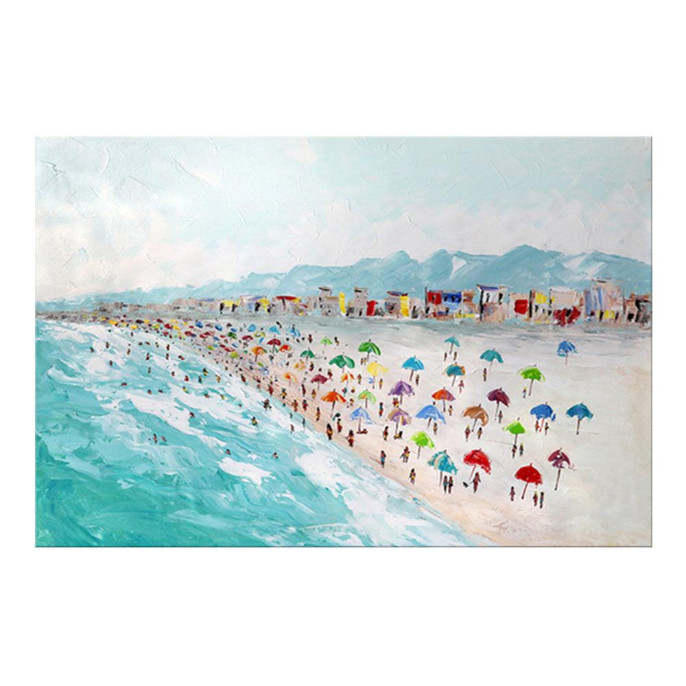 Hand Painted Beach Thick Oil Canvas Painting Wall Art Home Decor - Pacisia