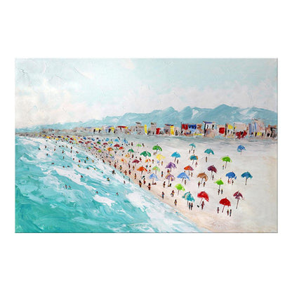 Hand Painted Beach Thick Oil Canvas Painting Wall Art Home Decor - Pacisia