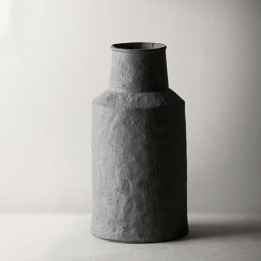 Handmade Ceramic Wabi-sabi Style Gilt Silver Vase Retro Nostalgic Vase - Pacisia