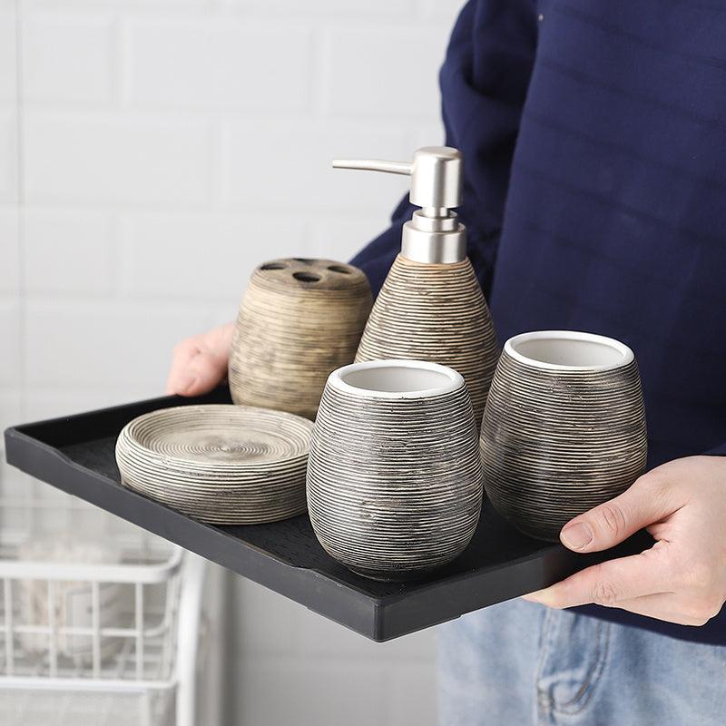 Handmade Retro Brushed Ceramic Wash Bathroom Toilet Supplies - Pacisia