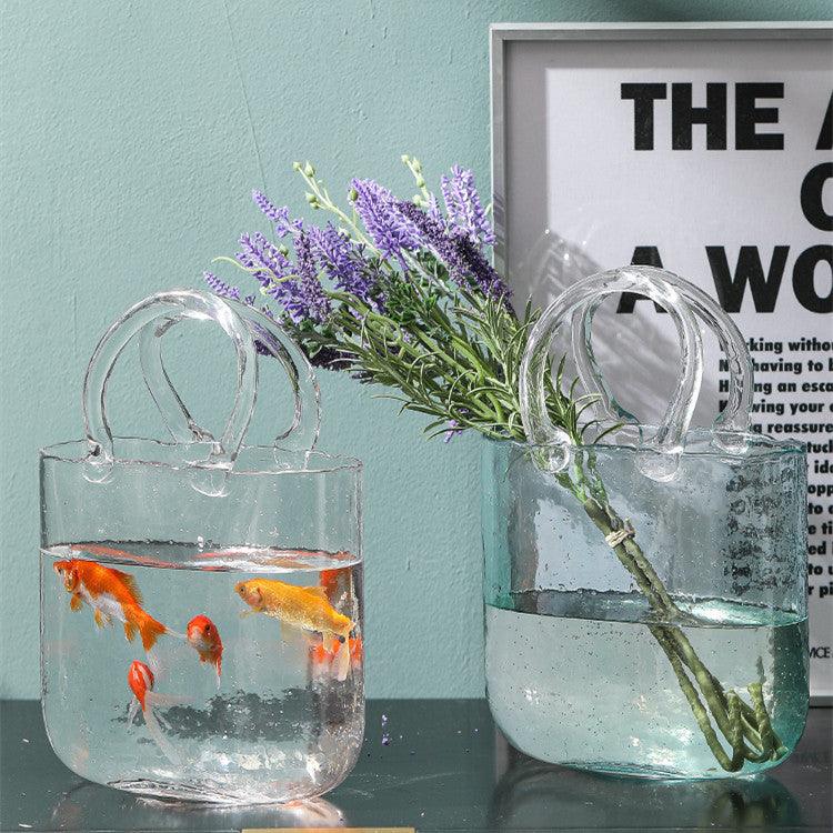 Home Bag Portable Transparent Glass Vase - Pacisia