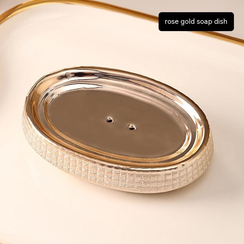 Home Bathroom Rose Gold Ceramic Cleaning Kit - Pacisia