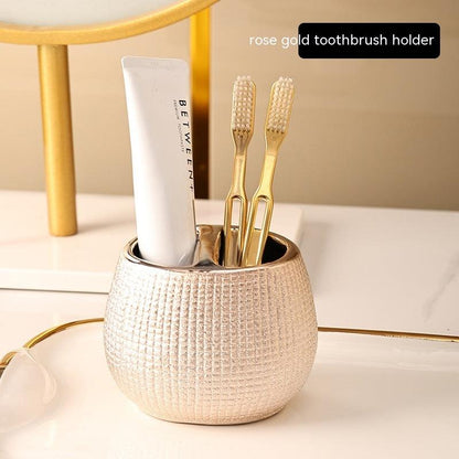 Home Bathroom Rose Gold Ceramic Cleaning Kit - Pacisia