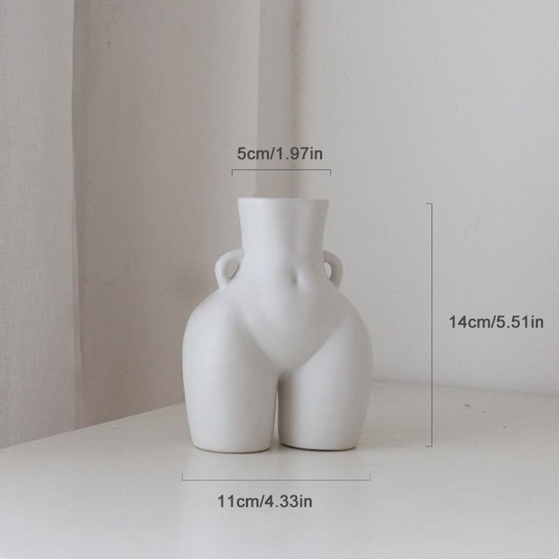 Home Ceramic Decoration Crafts Ornaments Simulation Body Art Dried Flower Vase - Pacisia