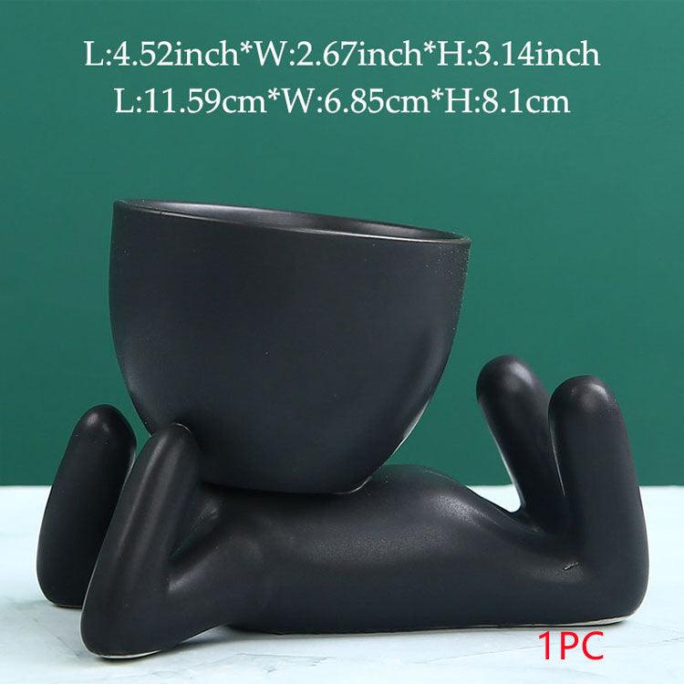 Home Ceramics Little People Succulent Vase Creative Desktop Art Crafts Decoration - Pacisia
