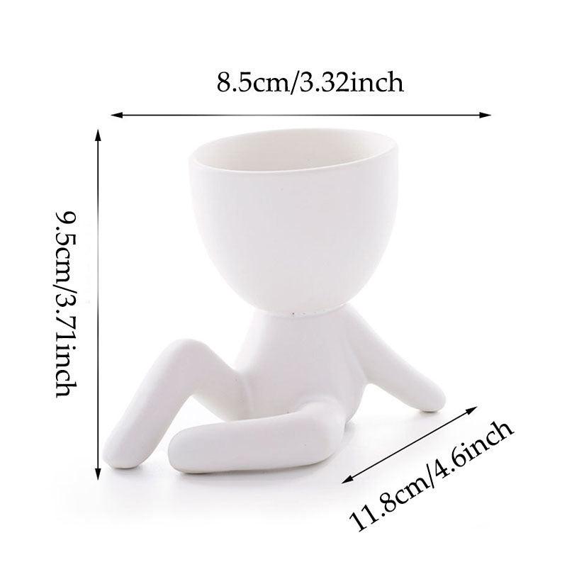 Home Ceramics Little People Succulent Vase Creative Desktop Art Crafts Decoration - Pacisia