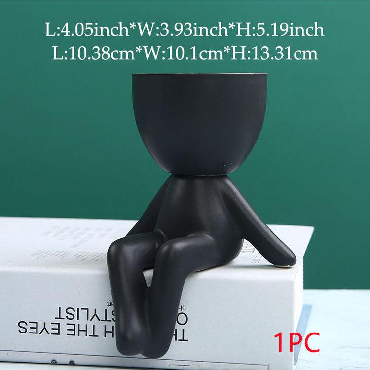 Home Ceramics Little People Succulent Vase Creative Desktop Art Crafts Decoration - Pacisia