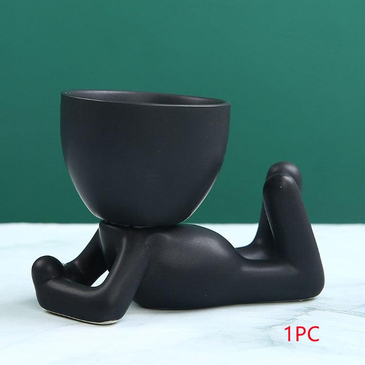 Home Ceramics Little People Succulent Vase Creative Desktop Art Crafts Decoration - Pacisia