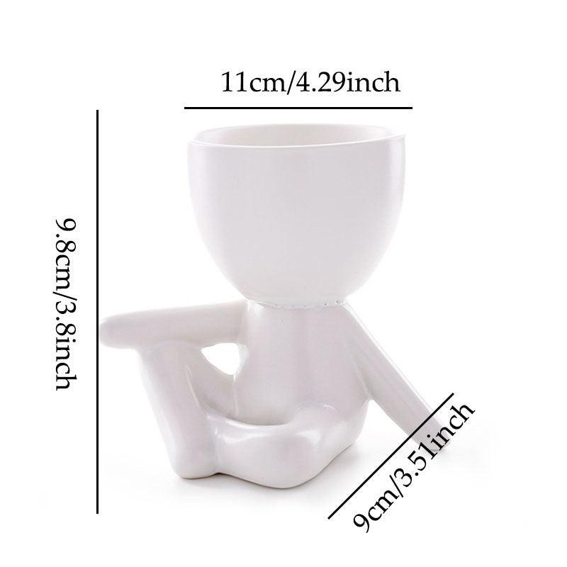 Home Ceramics Little People Succulent Vase Creative Desktop Art Crafts Decoration - Pacisia
