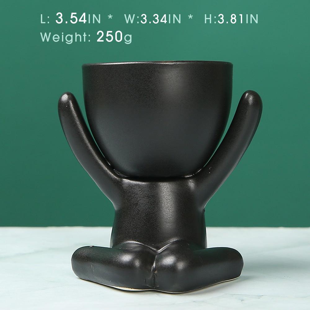Home Ceramics Little People Succulent Vase Creative Desktop Art Crafts Decoration - Pacisia