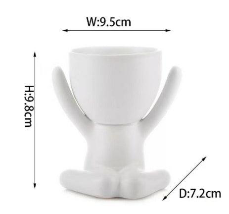 Home Ceramics Little People Succulent Vase Creative Desktop Art Crafts Decoration - Pacisia