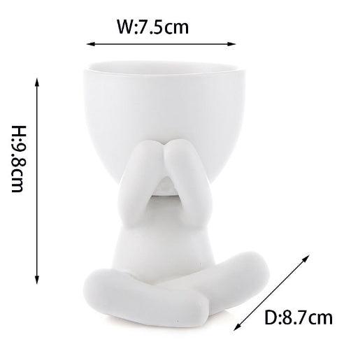 Home Ceramics Little People Succulent Vase Creative Desktop Art Crafts Decoration - Pacisia
