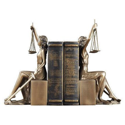 Home Decoration Bronze Goddess Of Justice Bookend - Pacisia