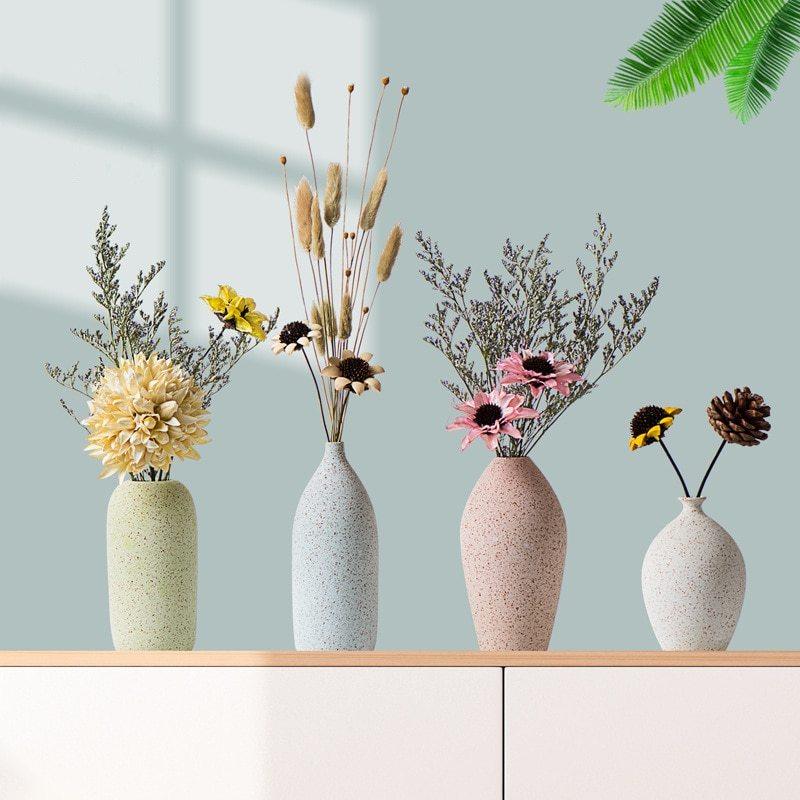 Home decoration ceramic frosted vase - Pacisia