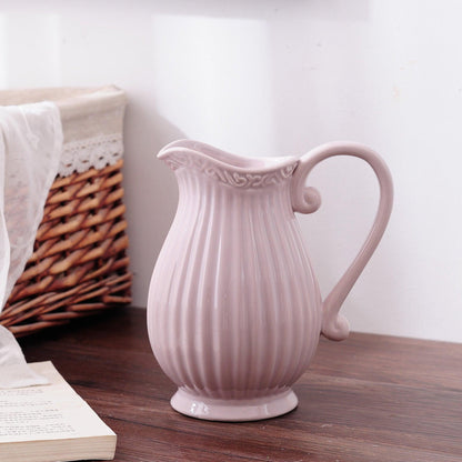 Home Fashion Simple Solid Color Ceramic Flower Pot Vase - Pacisia