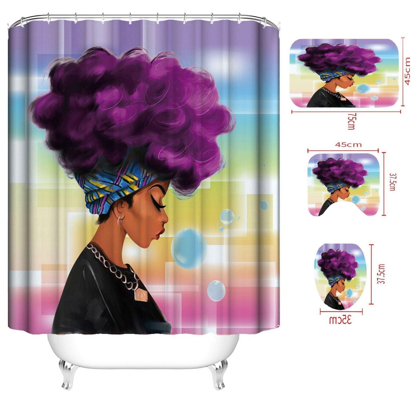 Home Waterproof Shower Curtain Polyester Shower Curtain - Pacisia