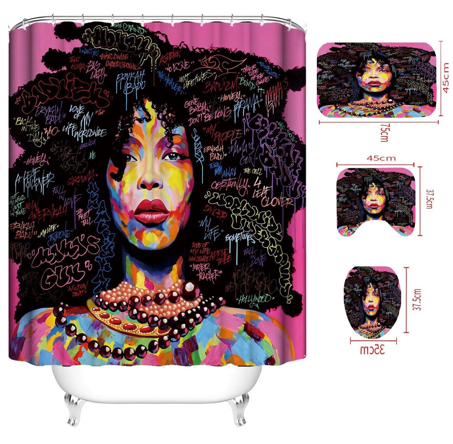 Home Waterproof Shower Curtain Polyester Shower Curtain - Pacisia