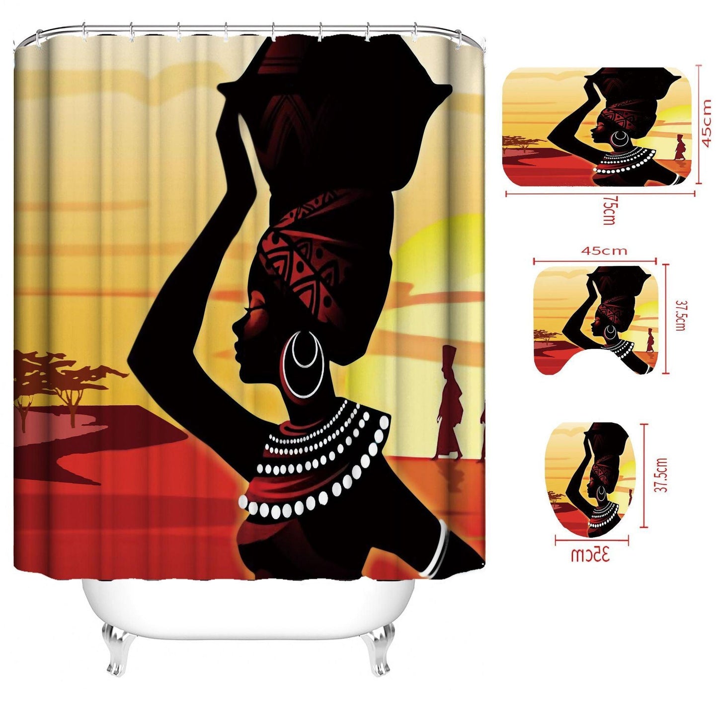Home Waterproof Shower Curtain Polyester Shower Curtain - Pacisia