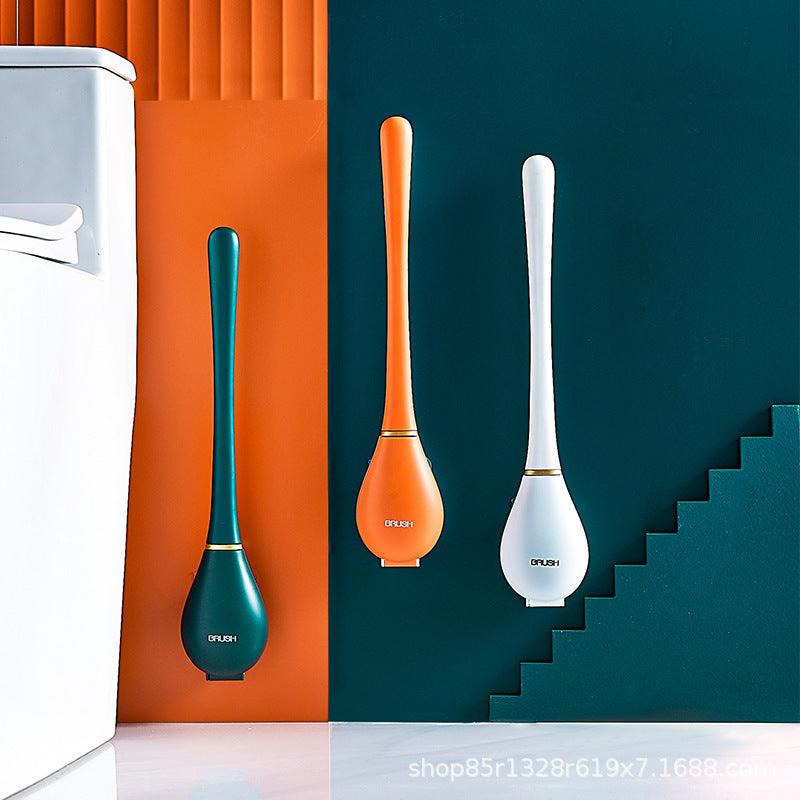 Household Brush Wall-mounted Long-handled Silicone Toilet Brush - Pacisia
