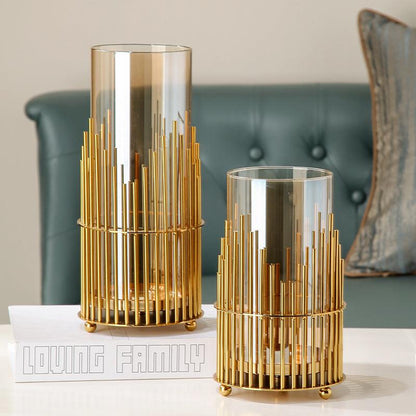 Household European Style Simple Metal Glass Vase - Pacisia