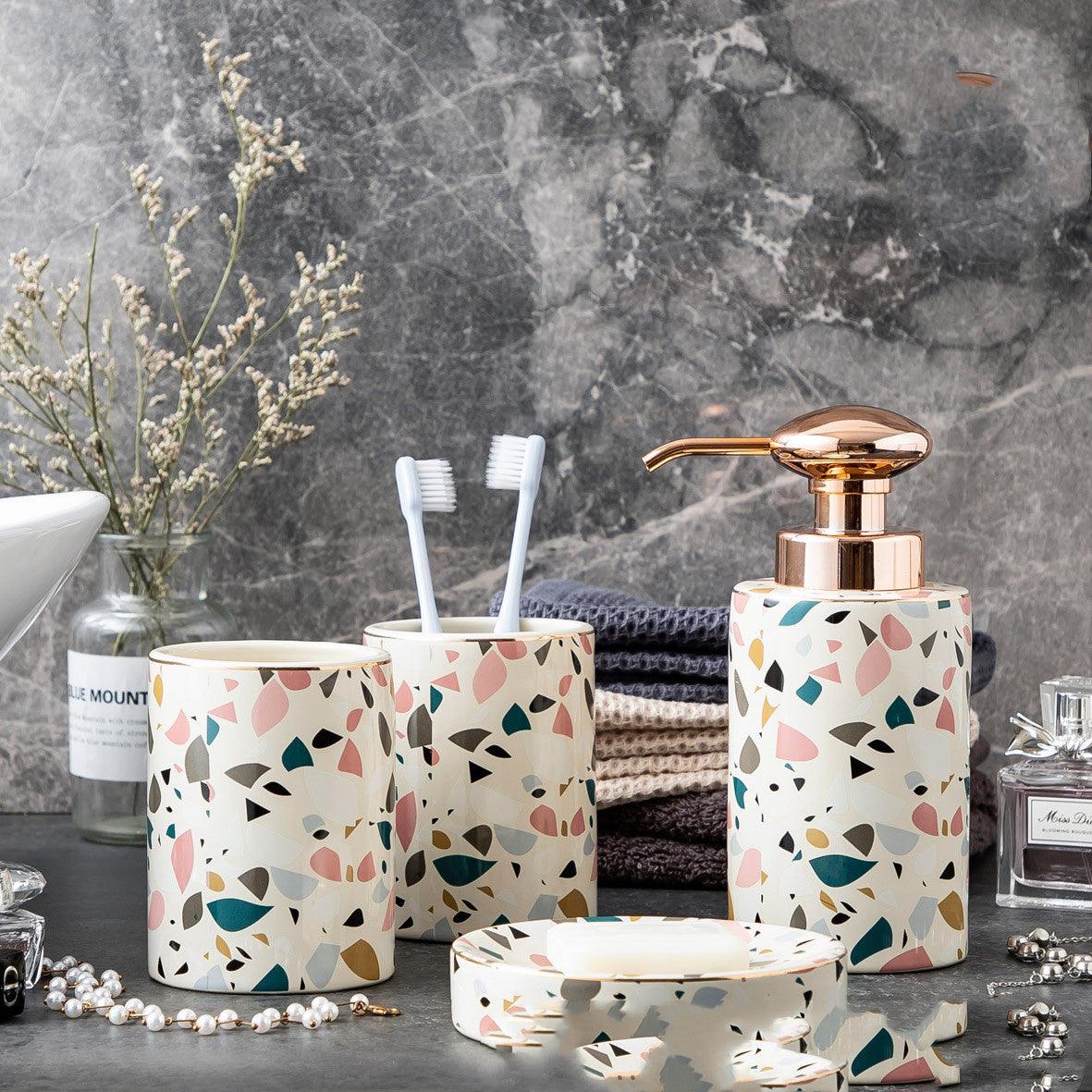 Household Items, Bathroom Set, Mouthwash Cup, Hotel Bathroom, Nordic Style Ceramic Wash Set - Pacisia