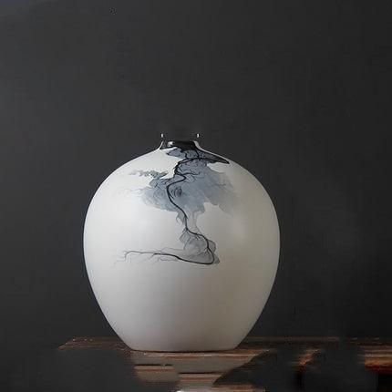 Ink Creative Ceramics New Chinese Style Vase Simple And Individual Home Decoration Ornaments - Pacisia