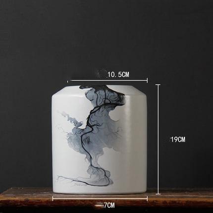 Ink Creative Ceramics New Chinese Style Vase Simple And Individual Home Decoration Ornaments - Pacisia