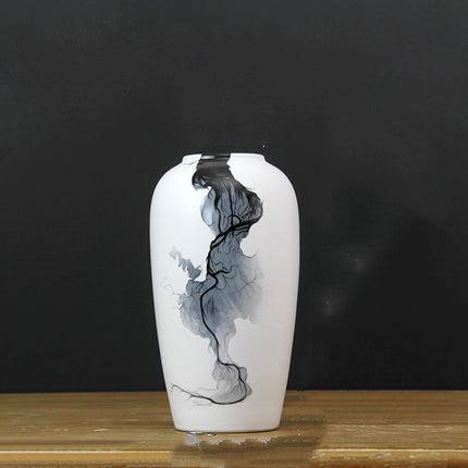 Ink Creative Ceramics New Chinese Style Vase Simple And Individual Home Decoration Ornaments - Pacisia