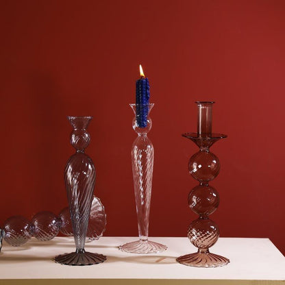 Ins Home Decoration Glass Candle Holder Vase Props - Pacisia